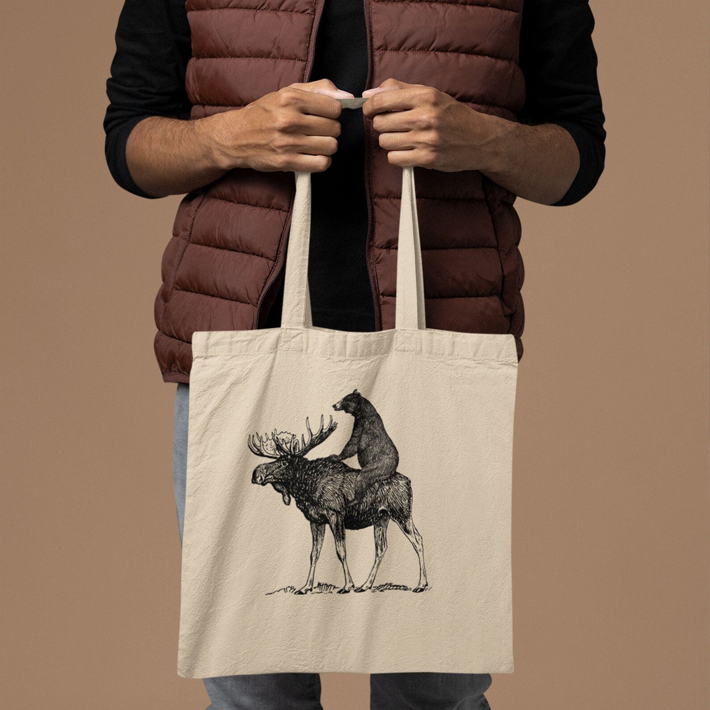 Mooseback Bear Tote Bag