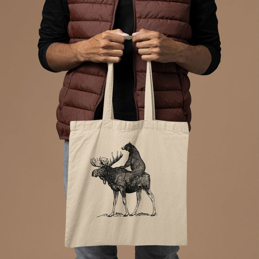 Mooseback Bear Tote Bag