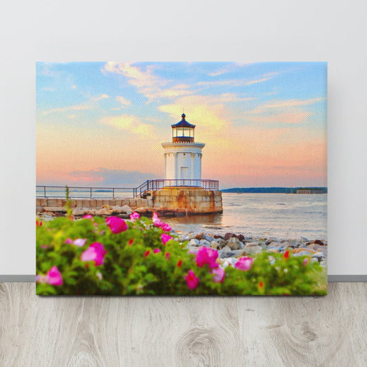 Sea Roses at Bug Light Photo Print
