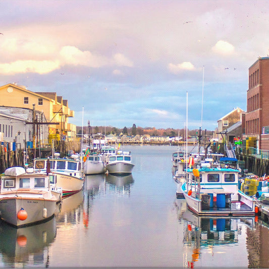 Lobster Boats at Portland Pier Photo Print